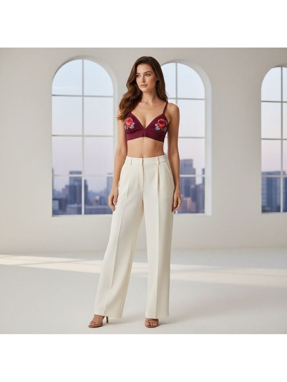 Victoria's Secret PINK Lace Bralette Roses Small